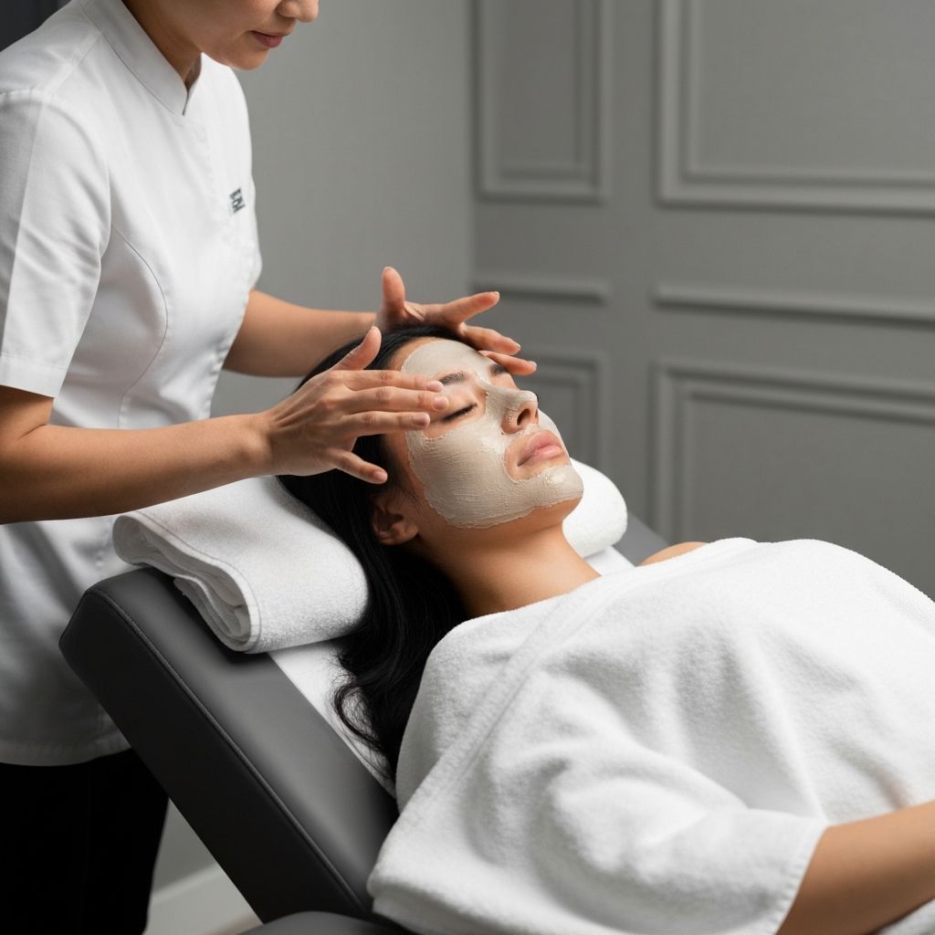 Professional facial treatment